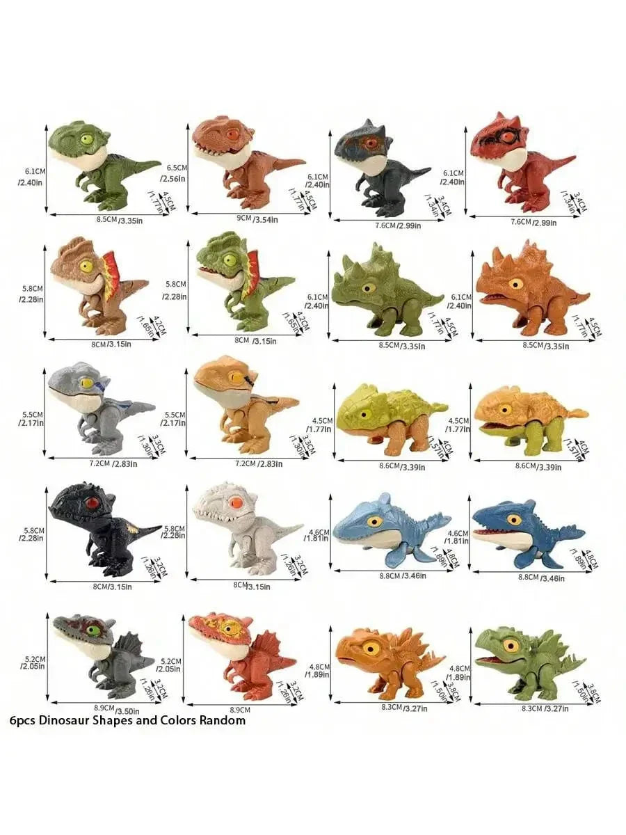 5/10PCS Finger-biting Dinosaurs Movable Joints Size Simulation Dinosaur Model Toys Children Educational Toys Children Christmas