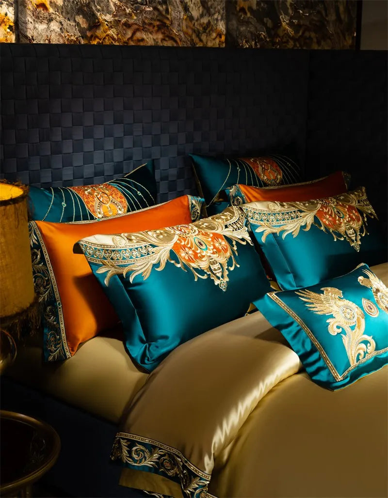 Royal Luxury Comforter Bedding Embroidery Duvet Cover Set 4/6/10Pcs