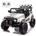 12V Kids Ride On Truck With Remote Control 3 Speeds LED Lights Spring Suspension Dual Motors Long Lasting Battery