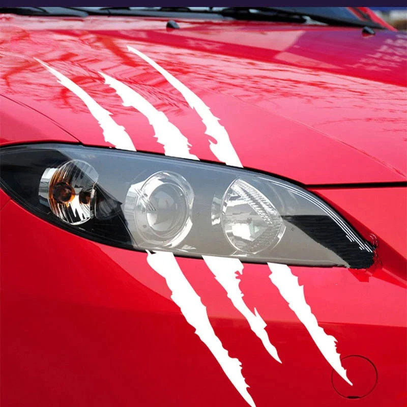 Reflective Monster Claw Car Sticker – Scratch Stripe Headlight Decal | Waterproof Vinyl Auto Exterior Decoration Accessories
