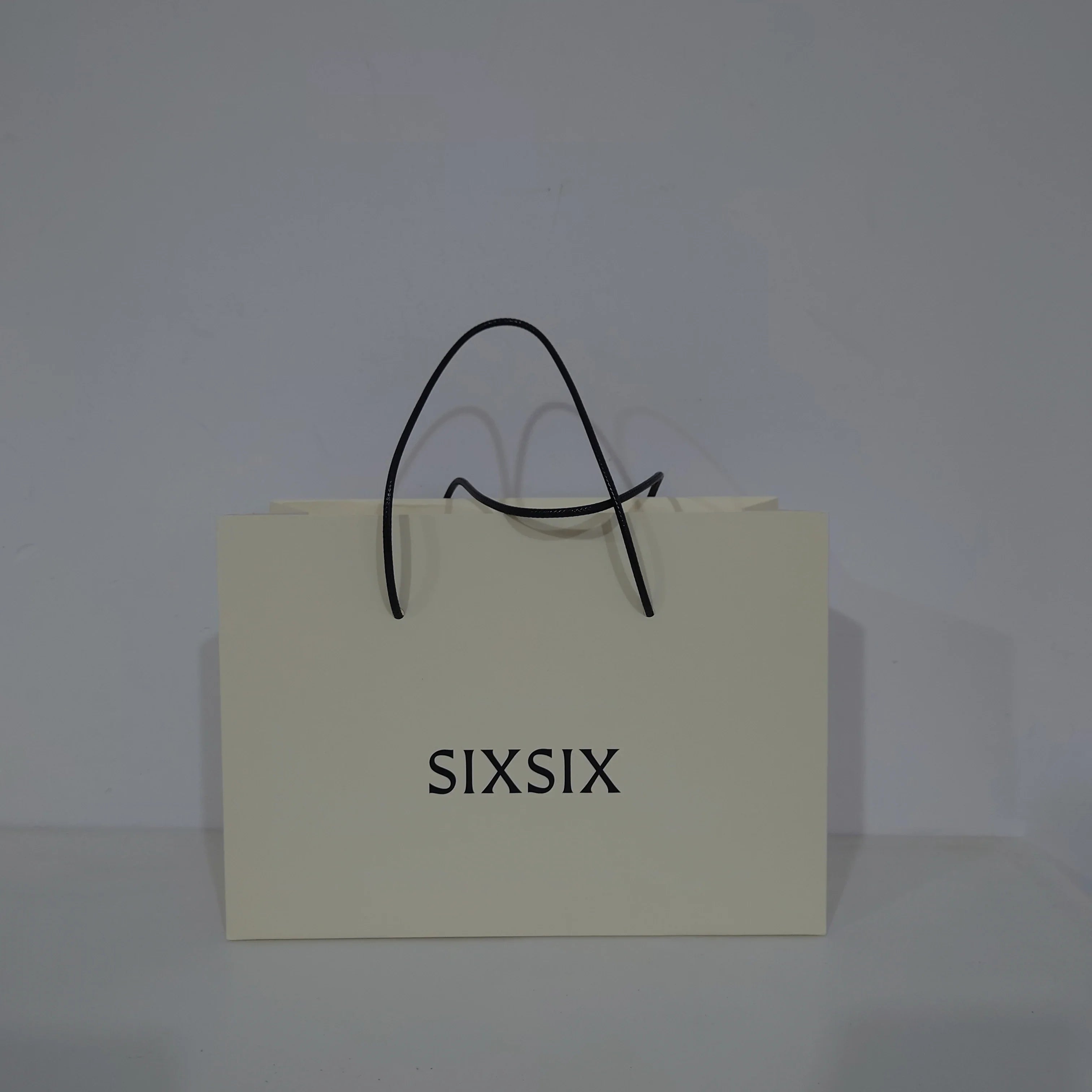 500Pcs Custom Shopping Bag Elegant Paper Packaging Cosmetic Gift Bags with Logo