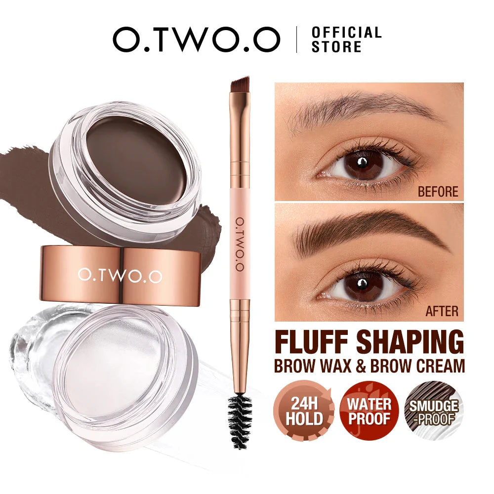 Waterproof Eyebrow Pomade Brow Gel 2-in-1 Long-Lasting Tint