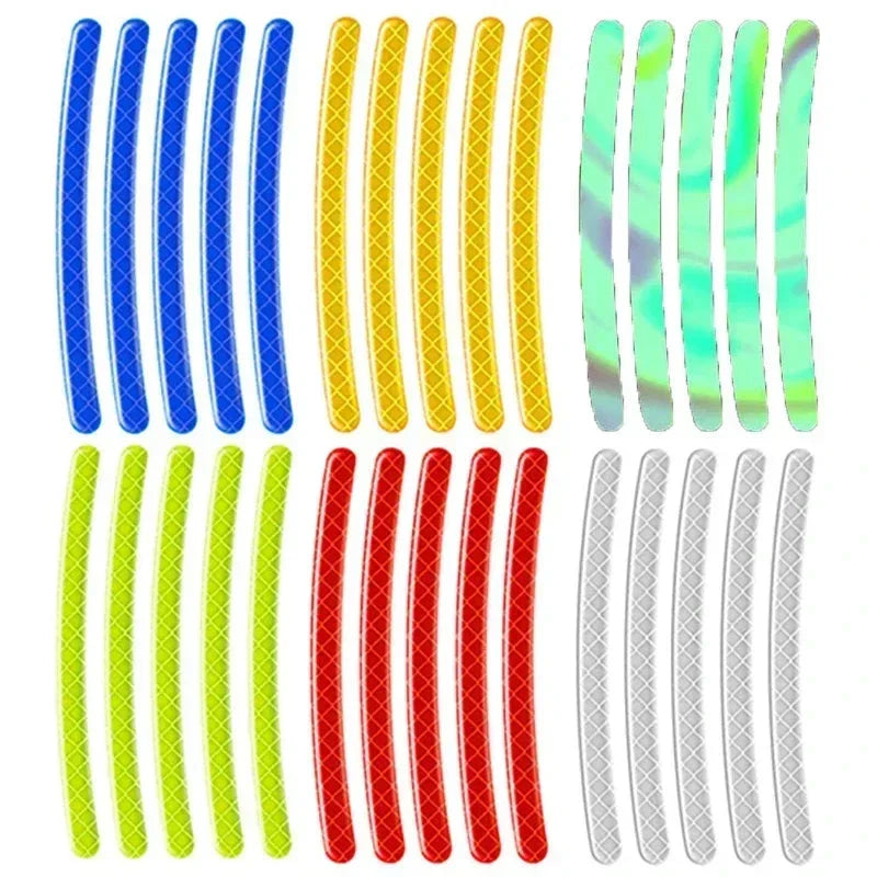 Car Wheel Hub Reflective Stripes - Safety Tire Warning Stickers for Night Driving