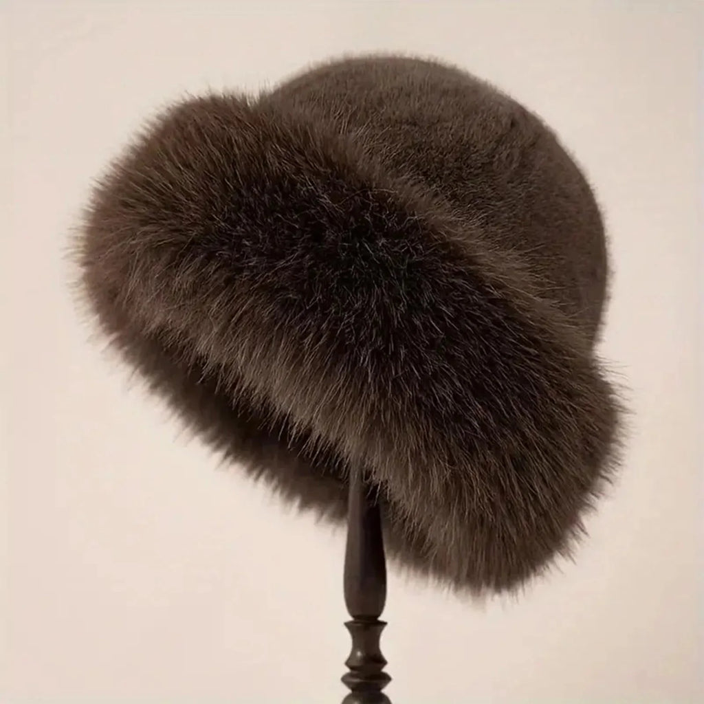 Furry Hats For Women, Autumn Winter Korean Style Warm Hats, Solid Color Flattering Mongolian Hats, Thickened Winter Outfits