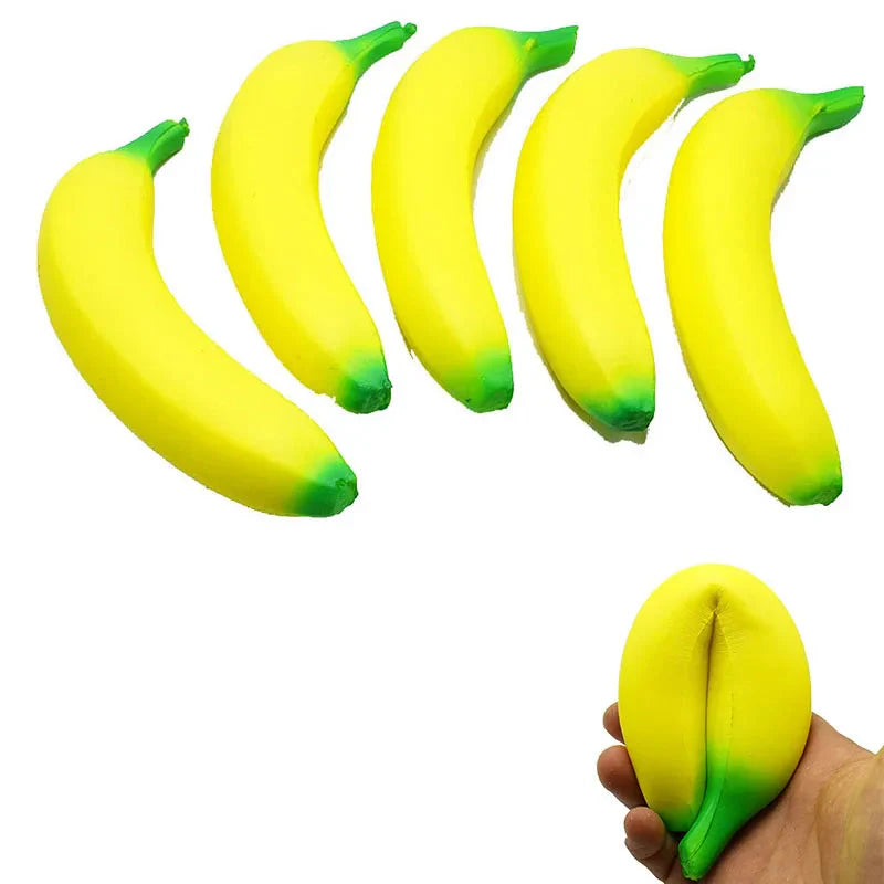 Anti-Stress Squishy Banana Toy – Jumbo Slow Rising Fruit Squeeze
