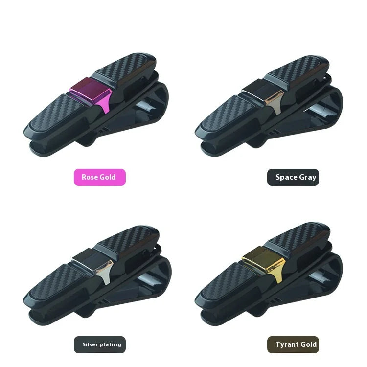 80-degree Rotating Multi-functional Car Eyeglass Storage Clip Bidirectional Automobile Eyeglass Clip Holder for Easy Access