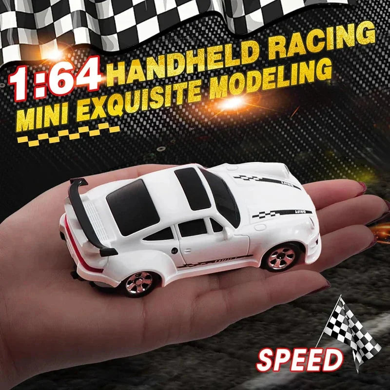 4WD RC Drift Racing Car - 1/43 Mini High-Speed Electric Car with Gyroscope, Realistic Lights, Remote Control Toy for Kids & Adults