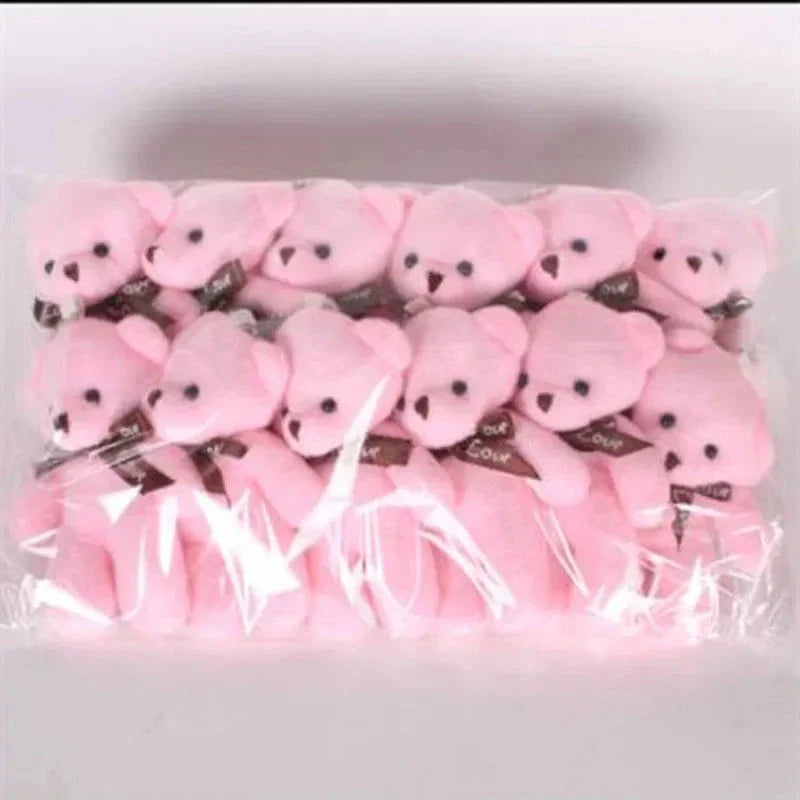 12pcs Mini Teddy Bear Plush Toys – Soft Keychain & Party Gift Dolls