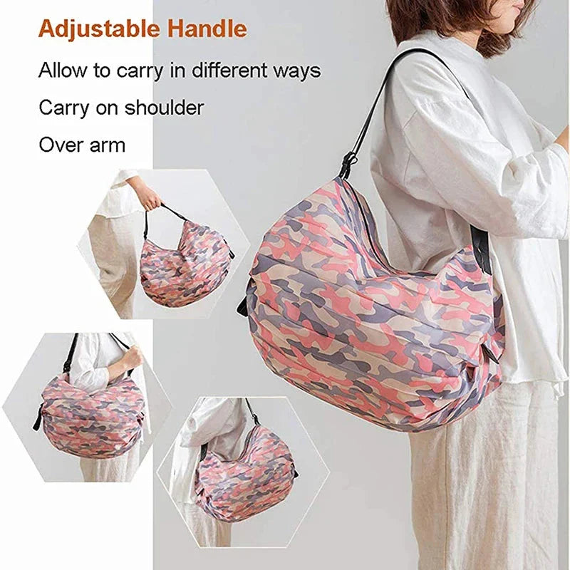 Foldable Camouflage Shopping Bag – Large Capacity Portable Tote