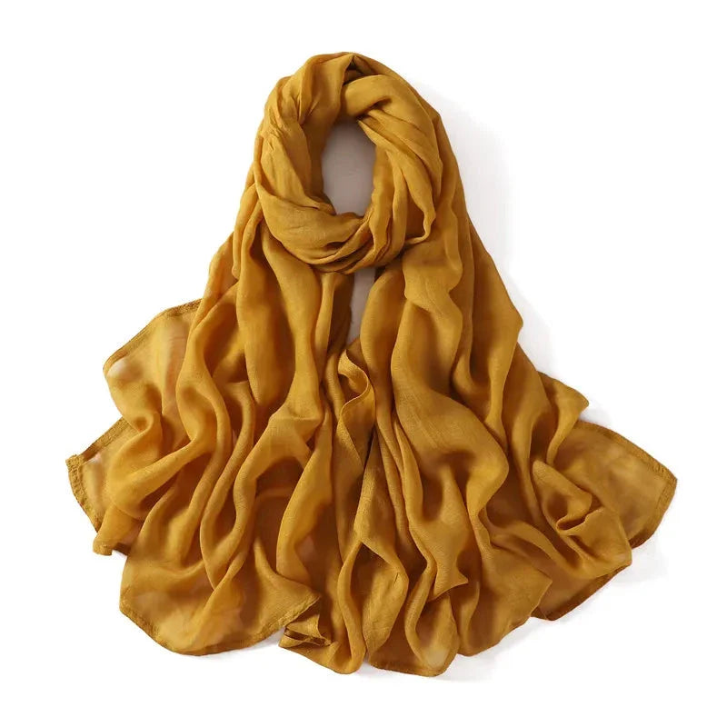 Women’s Large Cotton Rayon Hijab Scarf – 180x95cm Plain Wrap & Shawl