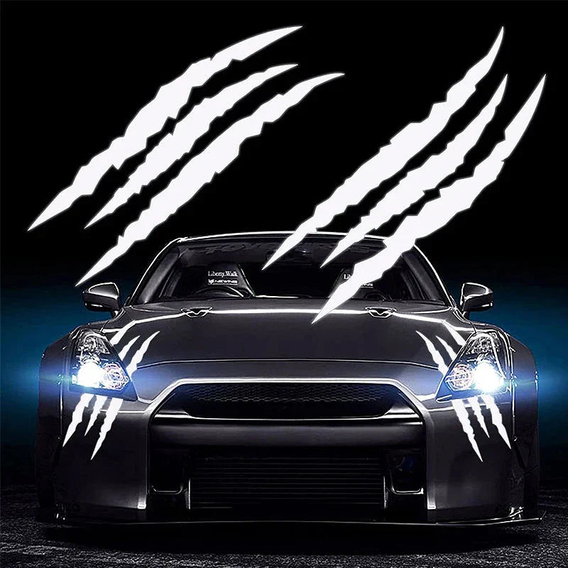 Car Stickers Ghost Claw Car Hood Vinyl Sticker Creative Modification Reflective Stickers Devil Paw Scratches Car Decoration