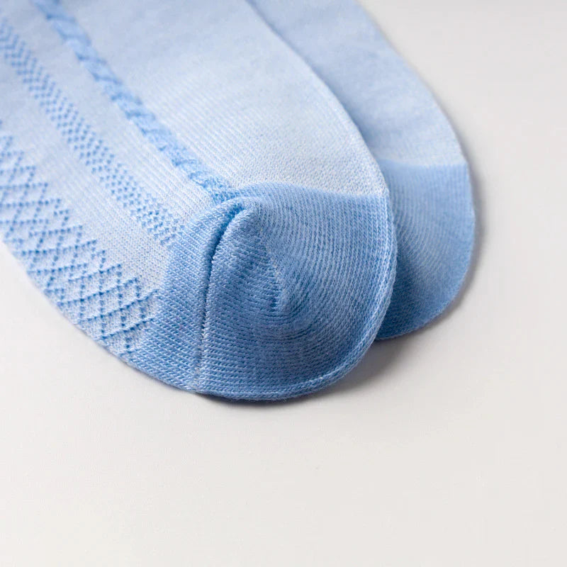 Breathable Cotton Socks with Ruffle Lace