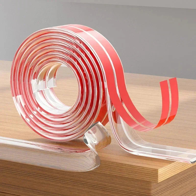 Transparent Baby Safety Strip with Double-Sided Tape for Furniture