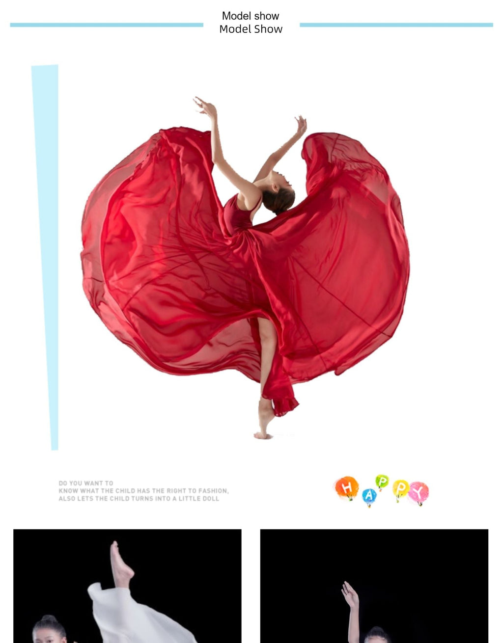720-Degree Large Hem Half-Length Yarn Dance  Skirt