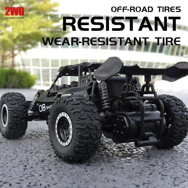 1:16 RC Drift Racing Car - High-Speed Off-Road Alloy Truck with LED Lights, 20KM/H, 2.4G Radio Control for Kids & Adults