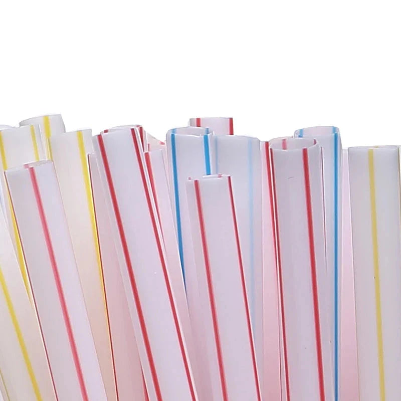 50-1000Pcs Multicolor Drinking Straws – Milk Tea & Party Supplies