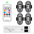 1-6PCS Wireless LED Drone Strobe Light for Motorcycle Car Bike Remote Control Warning Light Indicator Light USB Charging 8Colors