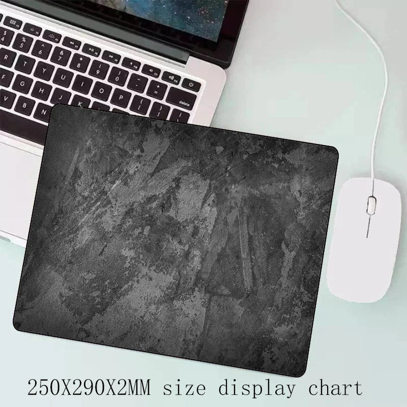 Gray XXL Gaming Mouse Pad – Extended Non-Slip Desk Mat with Overlocked Edges for Keyboard & Computer Setup