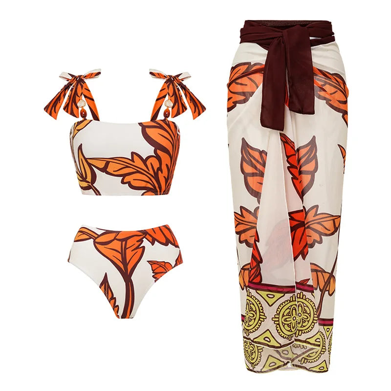 Women Swimwear 2PC Cover-up Swimsuit