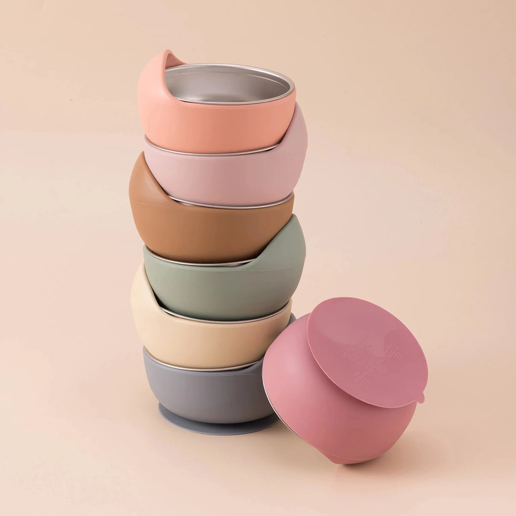 Stainless Steel Baby Feeding Set with Silicone Sucker