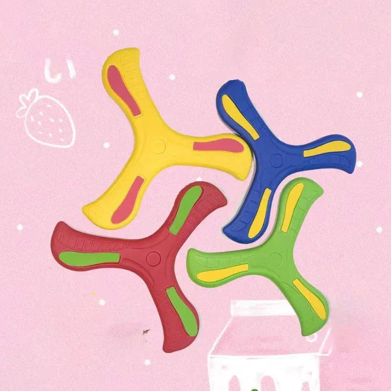 Soft Three-Leaf Boomerang Toy for Kids & Adults – Safe Outdoor Flying Game