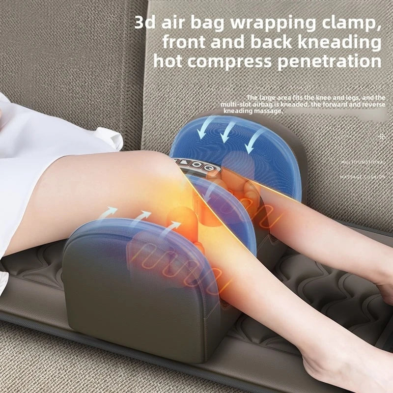 Multifunctional Lumbar Traction Massage Mattress Cushion Full Body Electric Shoulder Neck Waist Back Vibrations Removable