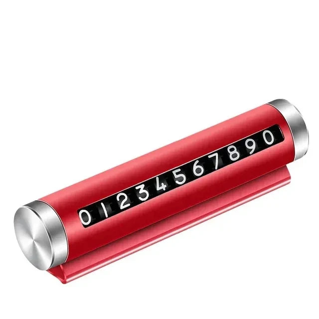 Car Temporary Parking Number Plate Black/Silver/Blue Aluminium Alloy Material Roller Adjustable Car Parking Plate Car Supplies