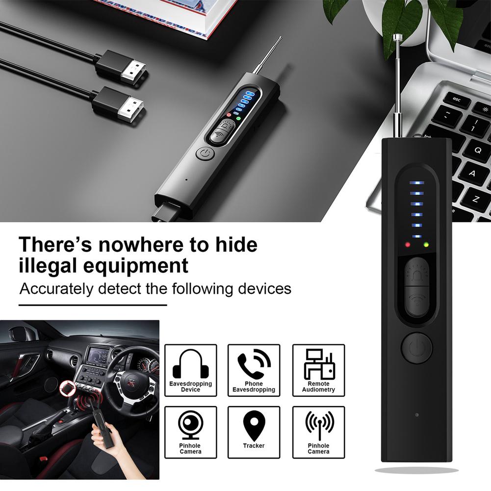 Wireless Signal & Hidden Camera Detector - Anti-Spy Bug Detector Device