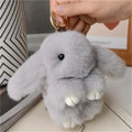15cm Rabbit Fur Keychain – Cute Bag & Car Pendant Accessory for Women