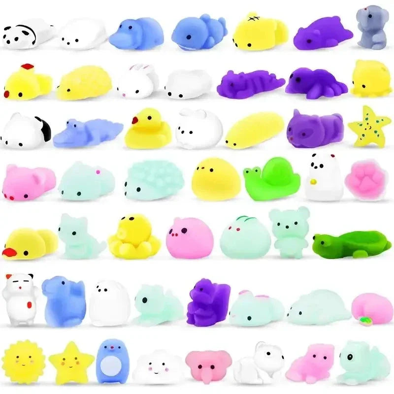 20PCS Cute Animal Squishy Toys – Soft Rubber Stress Relief Gifts