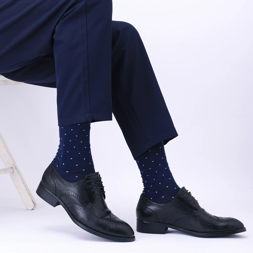 5 Pairs Argyle Breathable Men's Dress Socks Plus large Size High Quality Combed Cotton
