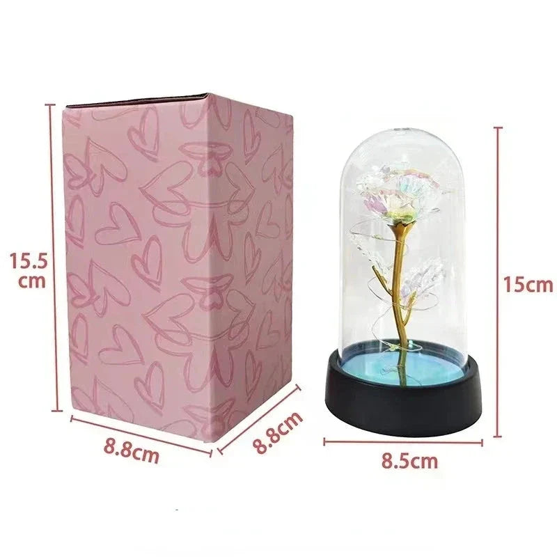 LED Rose Night Light – Realistic Eternal Flower Romantic Decor