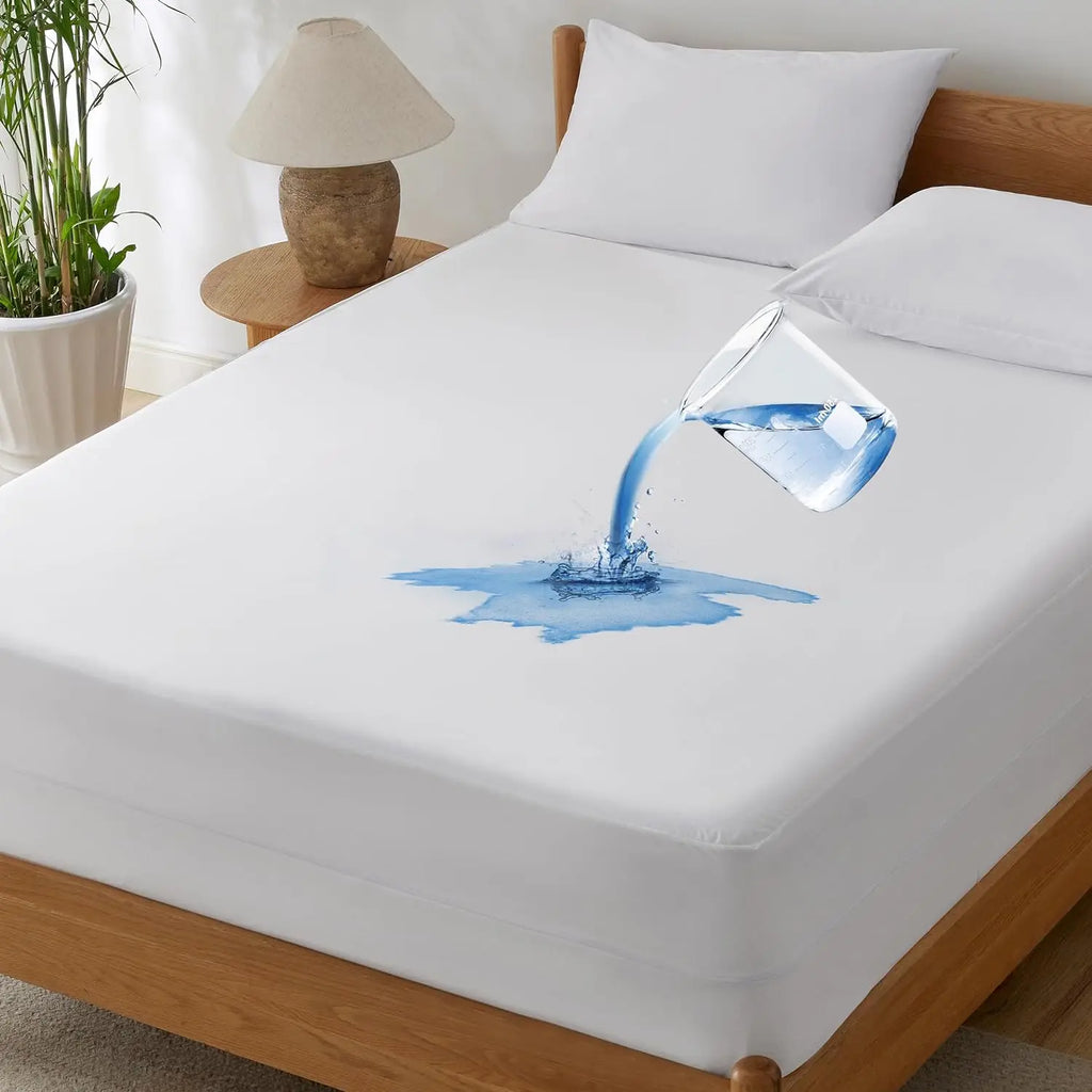 Bedsure Waterproof Mattress Protector, Zippered Mattress Encasement for Bed, Breathable & Noiseless, Six-Sided 12 inches Deep