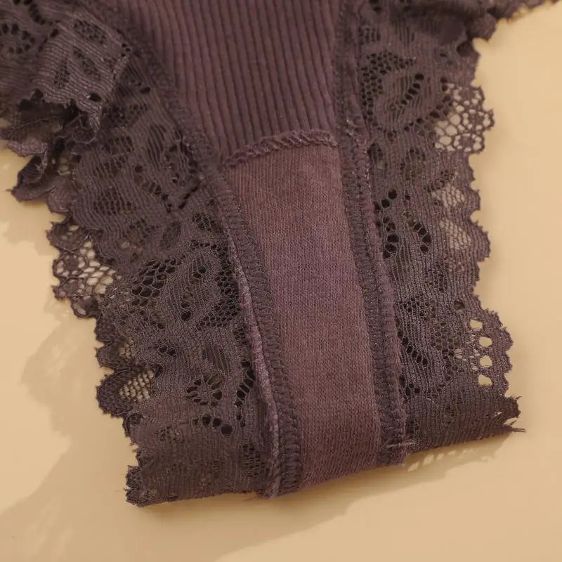 10PCS/Set Women Lace Cotton Panties Sexy Low-Waist