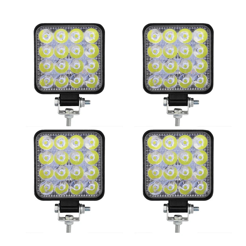 4 PCS 12V LED Light Bar 48W Mini LED Work Light Off Road Spotlight for Jeep Truck 4X4 Car SUV ATV Barra LED Headlights