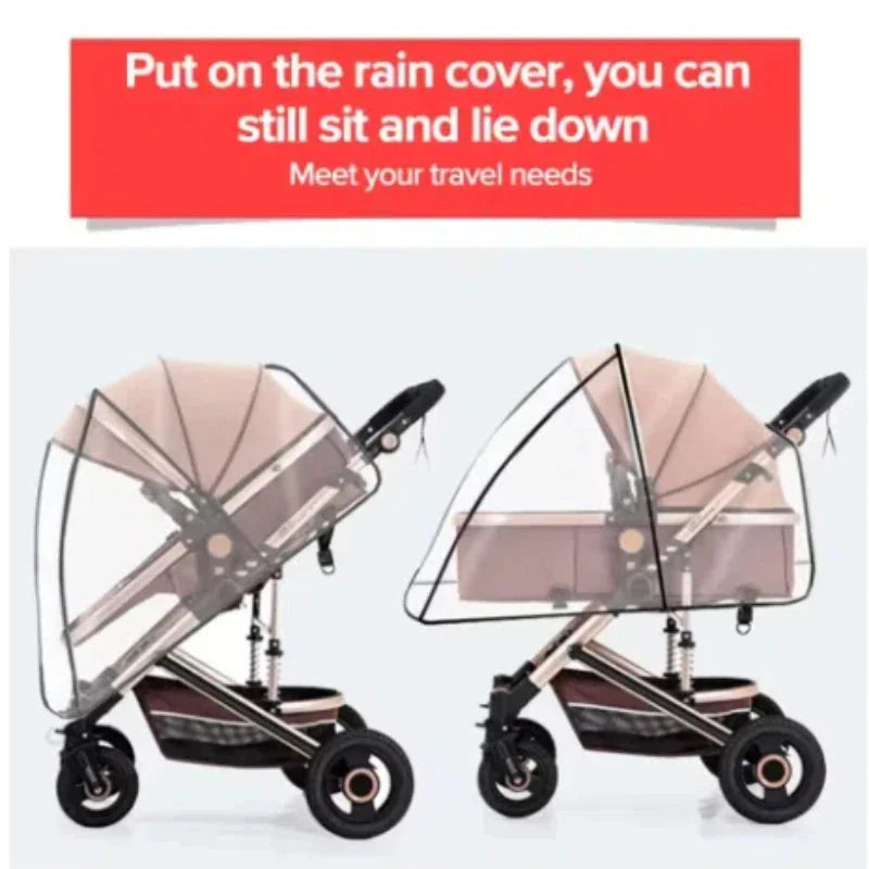 Universal Waterproof Rain Cover for Prams Transparent Dust Cover