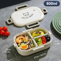 3-Compartment 800ml Lunch Box – Portable Microwaveable Bento Container