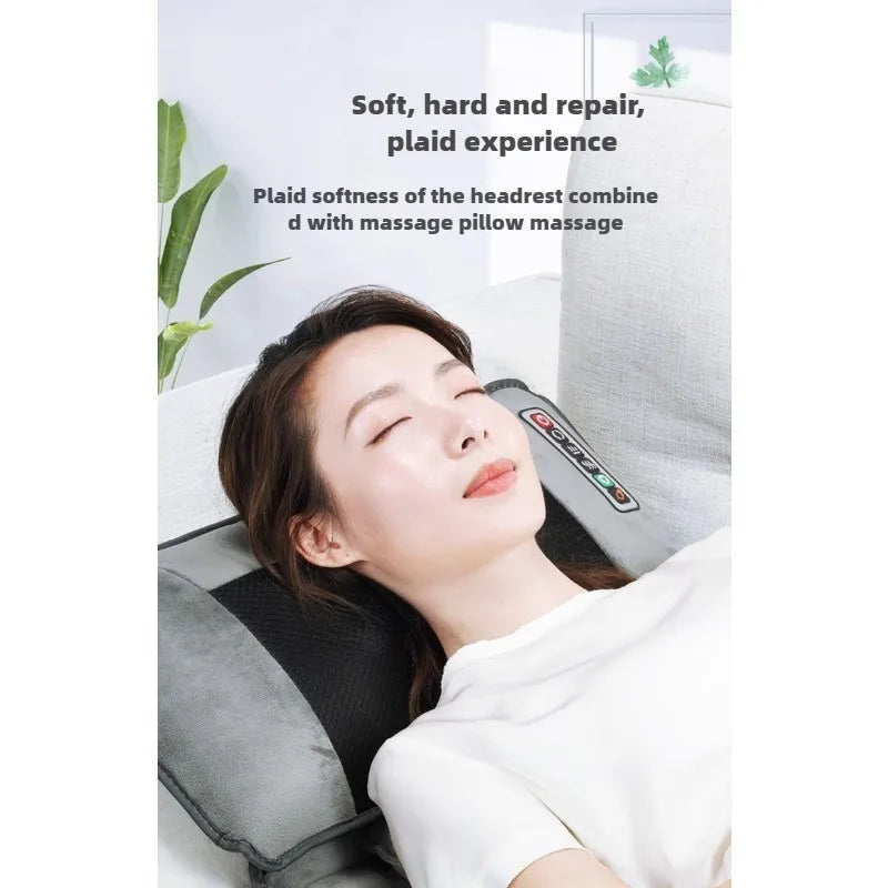 Electric Massage Mattress Full Body with Heating Kneading Vibrating Neck Back Relaxation With Hand Control