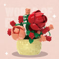 DIY Potted Plant Building Blocks Set - Rose Sunflower Succulents Bonsai Tree Romantic Garden Kids Model Bricks Toy Kit