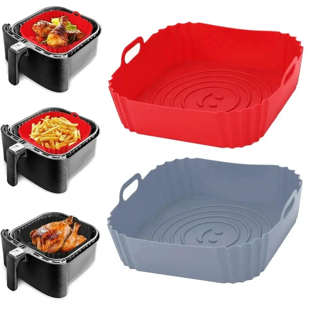 Reusable Silicone Airfryer Liner – Baking Tray & Fryer Accessory
