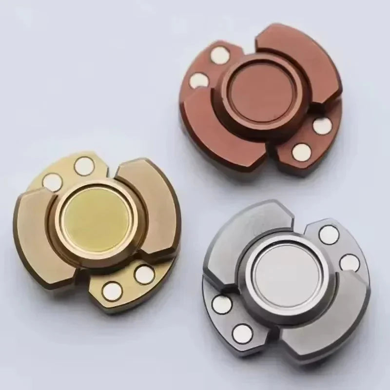 Metal Magnetic Slider Fidget Toy – Mini EDC Hand Spinner Push Card for Adults
