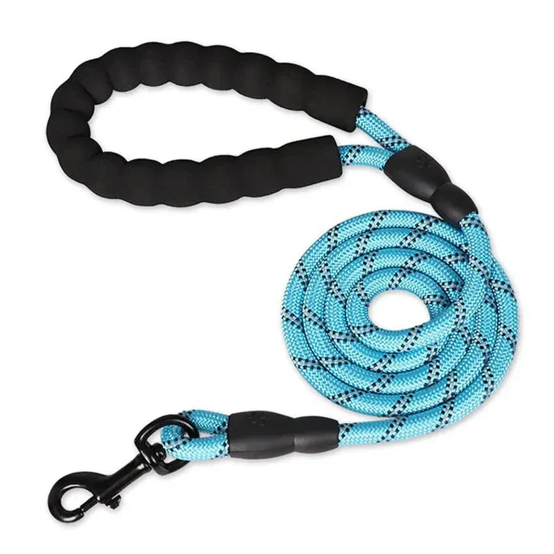 Reflective Dog Leash – Heavy Duty Traction Rope with Padded Handle for Strong Dogs