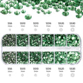 2400+ Shiny Clear Crystal Nail Rhinestones - Mixed Sizes & Shapes Flatback Gems
