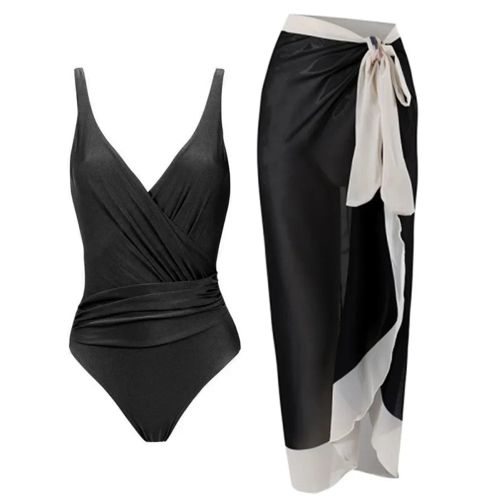 2-Piece Women Brazilian Floral Printed Ruffle Bikinis Strappy Bandage Swimwear
