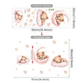 Pink Cartoon Bear Wall Stickers for Kids & Nursery Room Decor