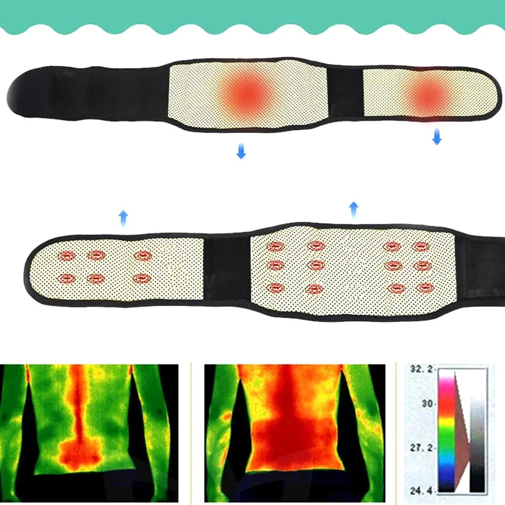Adjustable Magnetic Therapy Back Belt – Lumbar Support & Self-Heating