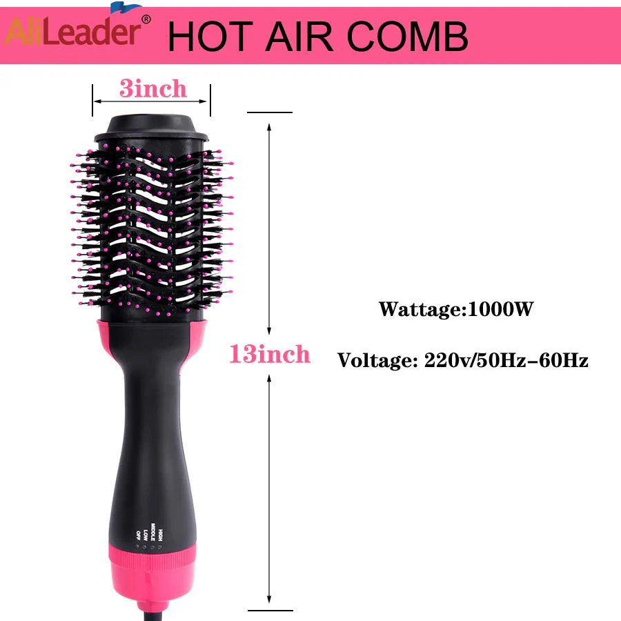 4-in-1 Hair Dryer Brush – Straightener Curler Volumizer