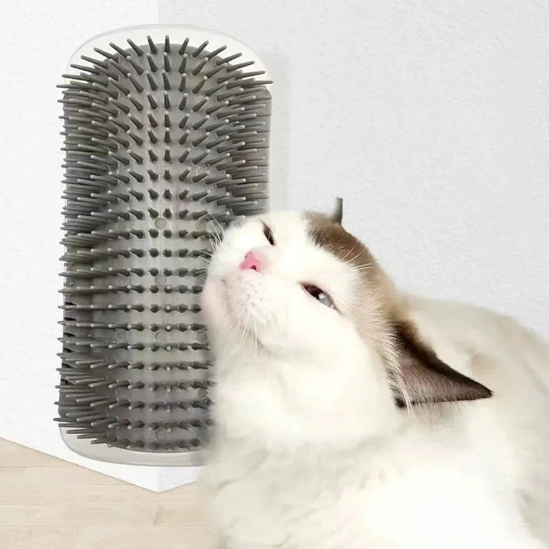 Cat Massage Brush & Hair Remover – Self-Grooming Wall Corner Comb for Cats | Detachable, Easy-Clean Pet Massage Tool