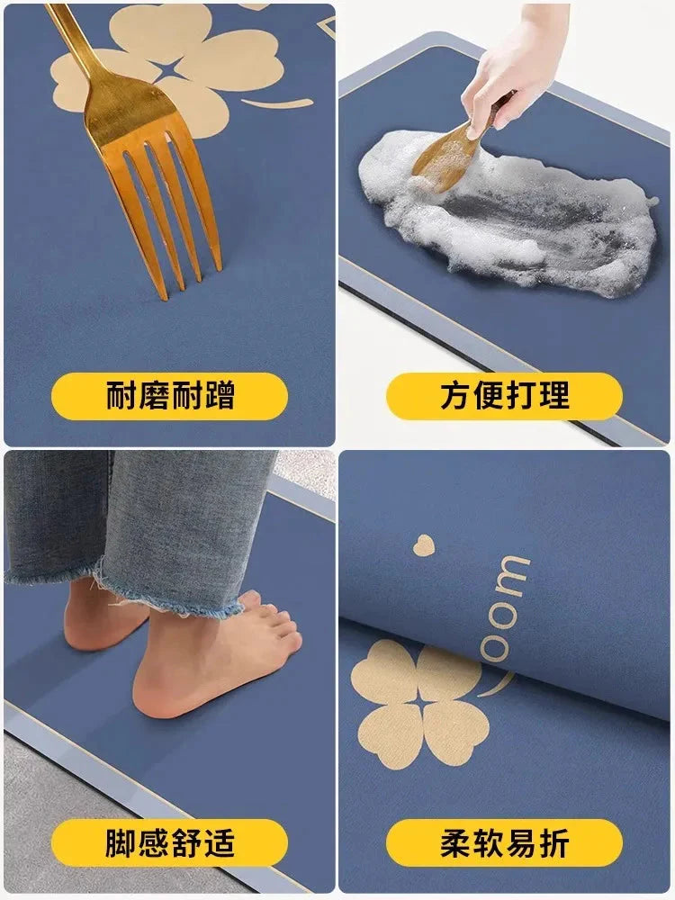 Diatomaceous Earth Bath Mat – Quick-Dry Non-Slip Absorbent Rug