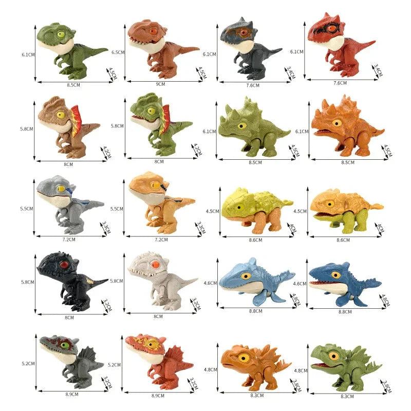 5/10PCS Finger-biting Dinosaurs Movable Joints Size Simulation Dinosaur Model Toys Children Educational Toys Children Christmas